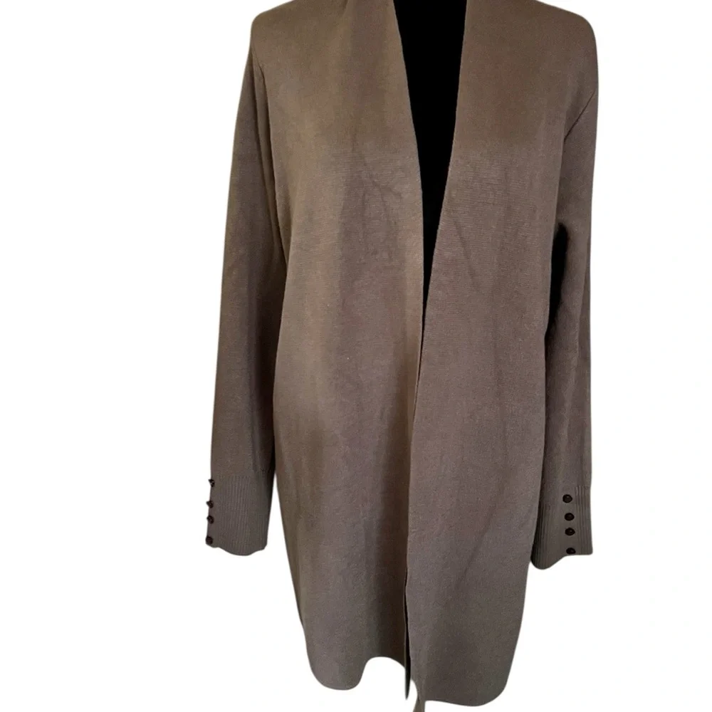 Cyrus Women's Brown Open Front Cardigan - Picture 1 of 4